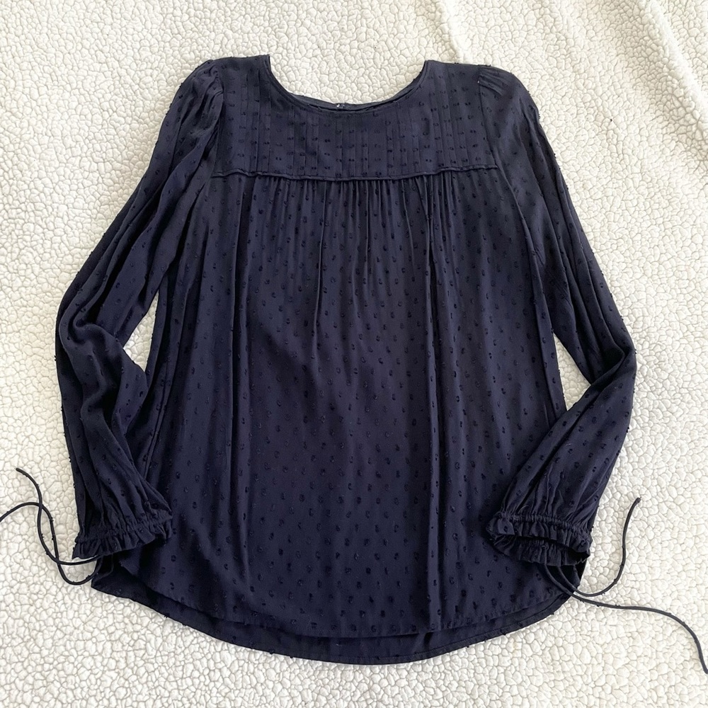 LOFT Tie Detail Long Sleeve Blouse